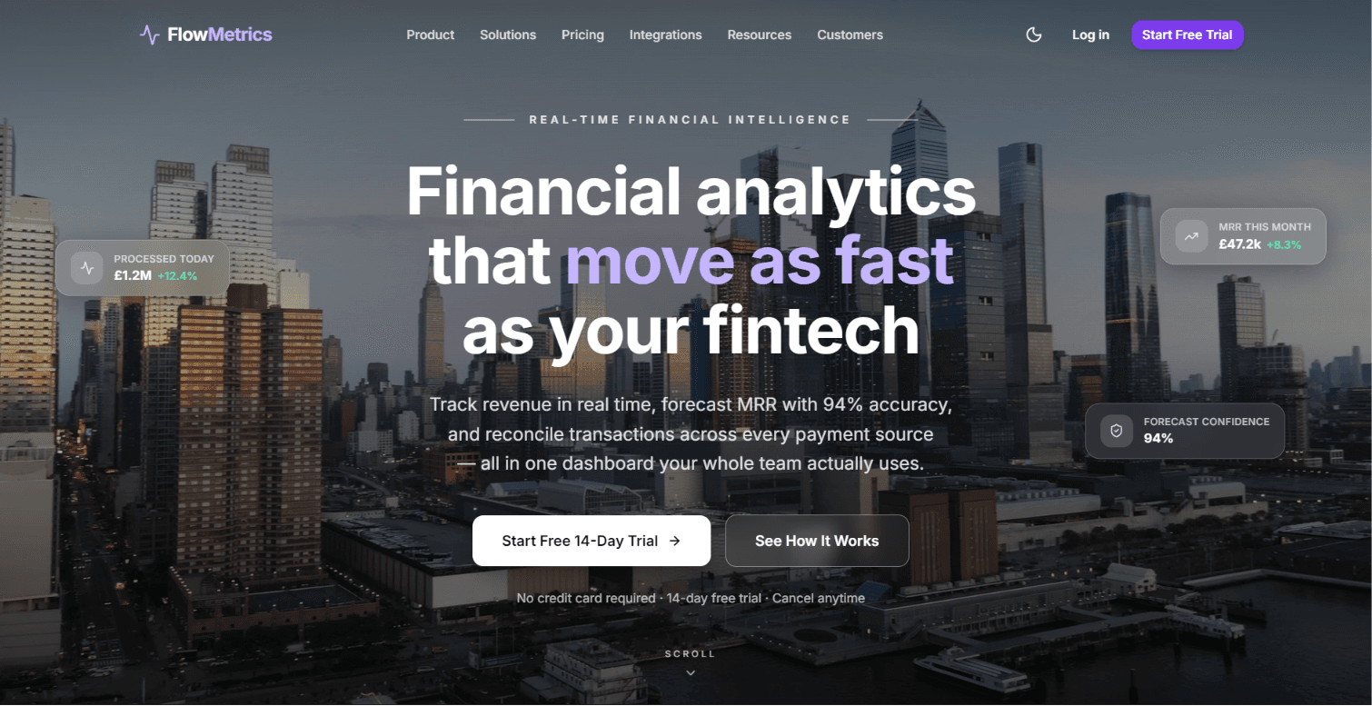 FlowMetrics website preview